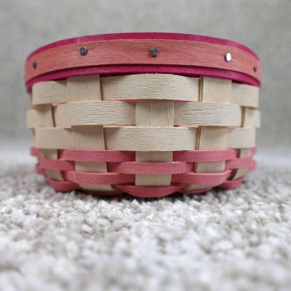 Longaberger 2010 Horizon of Hope Small Pink Round Basket American Cancer Society